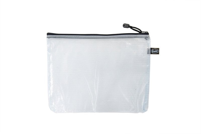 Busta con zip - PVC - 22x29 cm -  nero