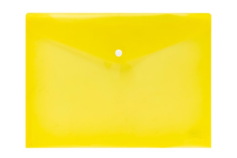 Buste con bottone - polipropilene trasparente - 29,7x21 cm - giallo