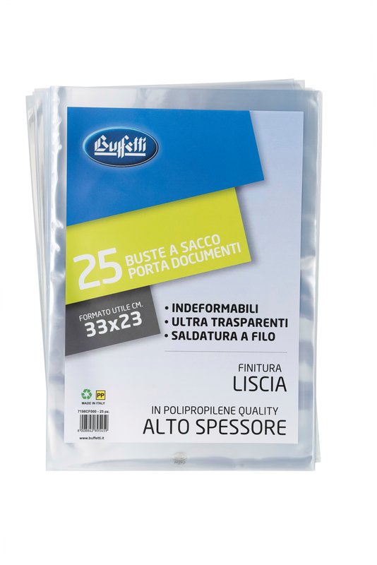 Buste a sacco - Polipropilene - 33x23 cm -  lisce - alto spessore