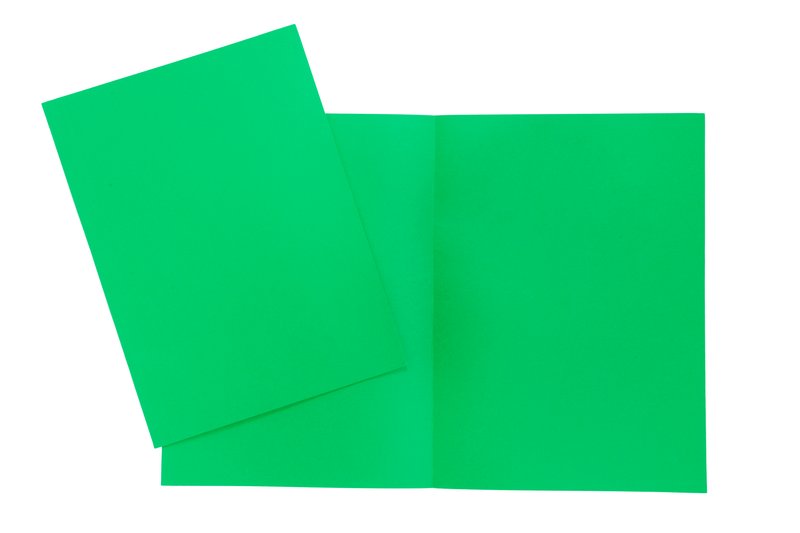 Cartelline semplici Arcobaleno - cartoncino - 190 g/mq - 34,5x24,5 cm - verde - conf. 20 pz