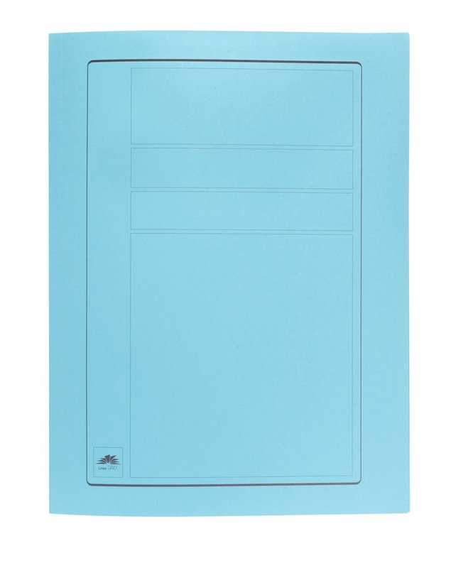 Cartelline con pressino fermafogli - fastener - cartoncino - 225 g/mq - 32,5x24,5 cm - azzurro  - conf. 10 pz