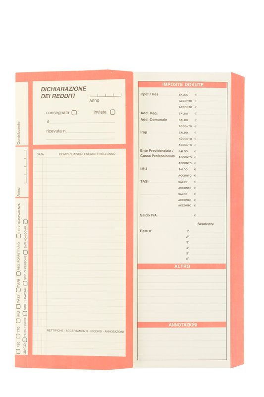 Cartelline con tasca prestampata - cartoncino - 25,5x32,5 cm - rosso