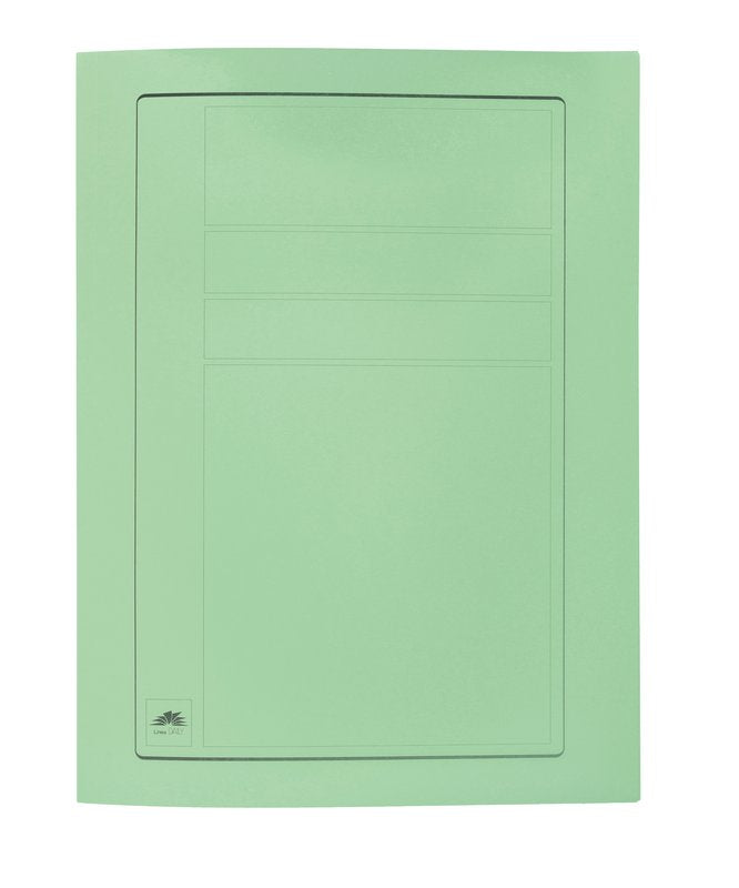 Cartelline con pressino fermafogli - fastener - cartoncino - 225 g/mq - 32,5x24,5 cm - verde  - conf. 10 pz
