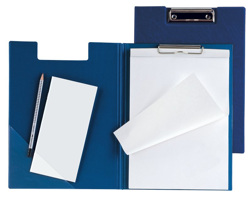 Portablocco con molla  - PVC - 29,7x21 cm - blu