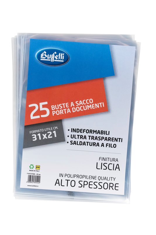 Buste a sacco - Polipropilene - 31x21 cm -  lisce - alto spessore