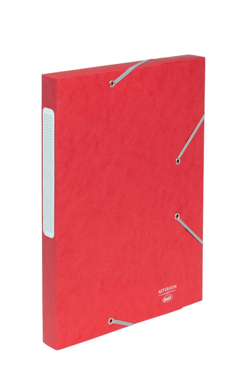 Scatola progetti con elastico angolare Aeternum - dorso 3 cm - 33x25 cm - rosso