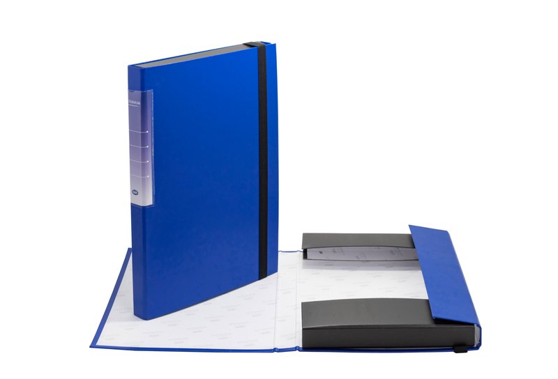 Scatola progetti con elastico Aeternum - Dorso 3 cm - 34x24 cm - blu