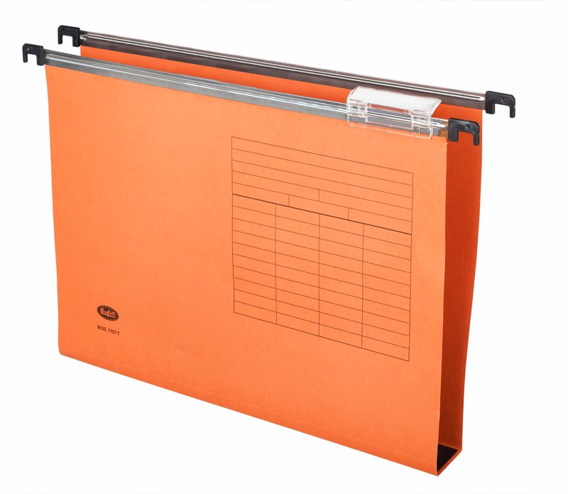 Cartella sospesa - da cassetto - Interasse 39 cm - Fondo a U - arancio