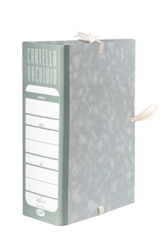 Faldone con lacci - Dorso 12 cm - 34,5x25 cm - grigio