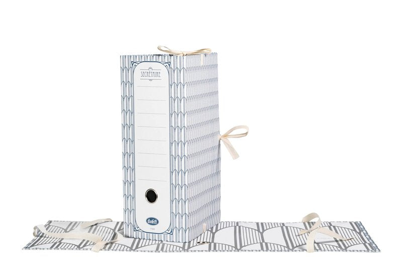 Faldone con lacci Secretaire - Dorso 15 cm - 34,5x25 cm - blu
