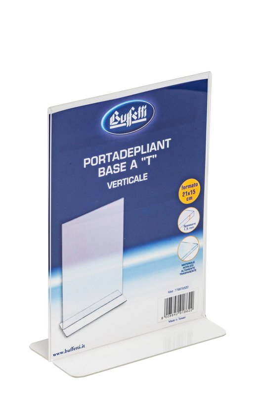 Portadepliant - base ad T - 21x15 cm