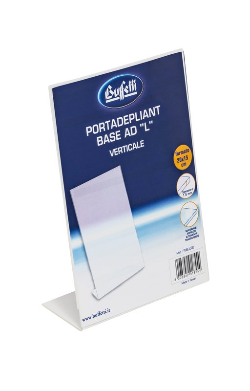 Portadepliant - base ad L - 20x15 cm