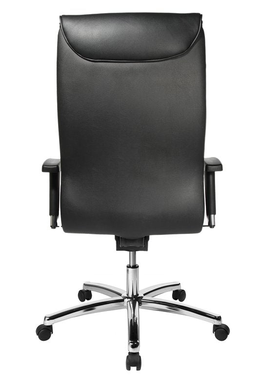 Sedia direzionale Prestige in pelle nera