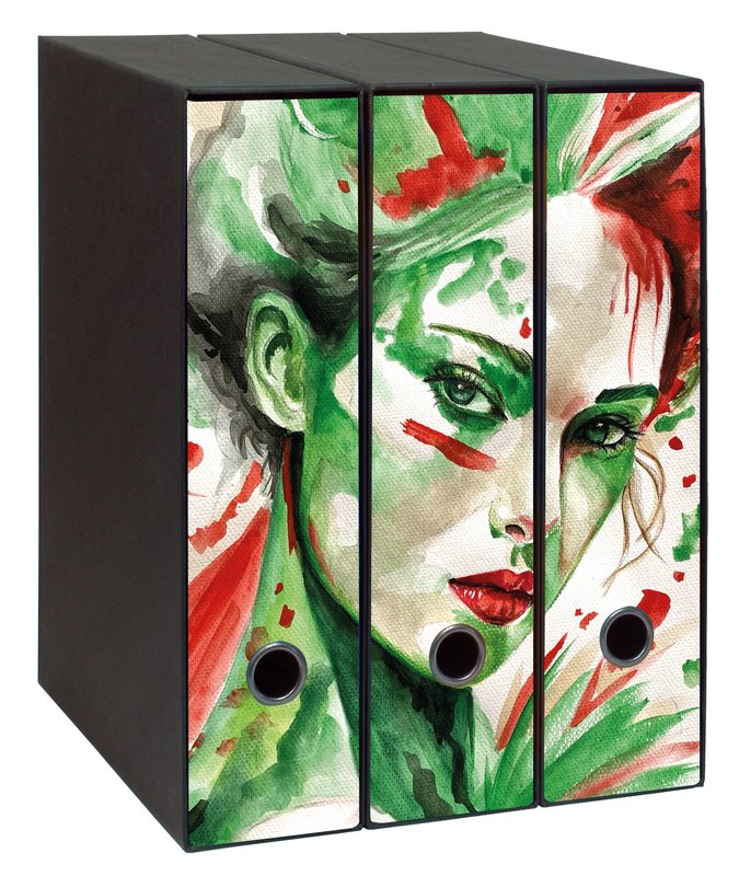Set 3 raccoglitori  Image Donne - Speranza, purezza, passione - Formato Protocollo - Dorso 8 cm