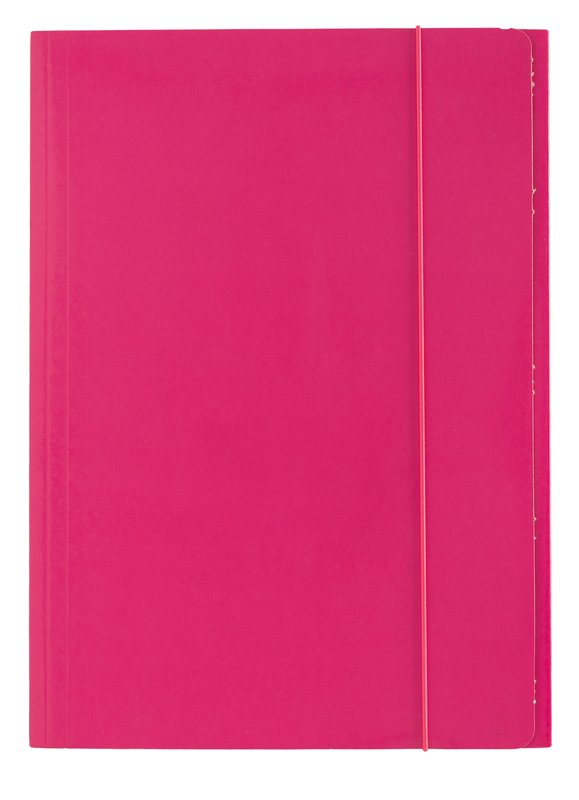 Cartellina con elastico - cartoncino lucido - 33x24 cm - fucsia