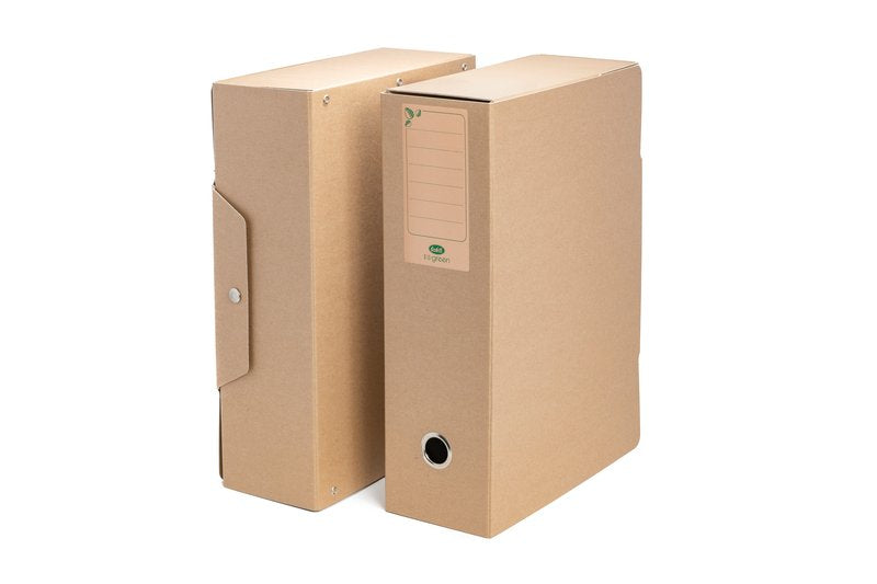 Scatola progetti con bottone I love green - Dorso 10 cm - 34x24 cm - avana