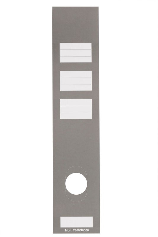 Etichette adesive universali raccoglitori- Dorso 8 cm - grigio