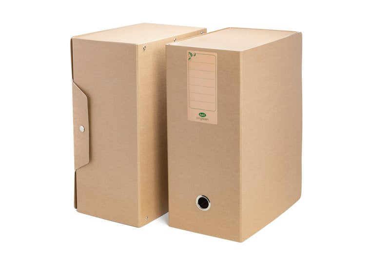 Scatola progetti con bottone I love green - Dorso 15 cm - 34x24 cm - avana