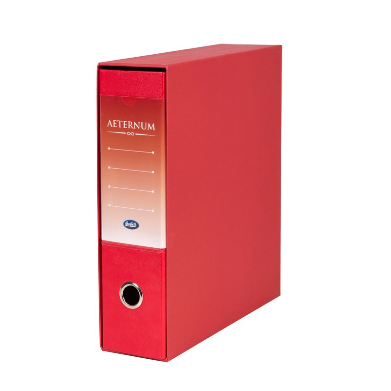 Raccoglitore Aeternum- Formato Protocollo - Dorso 8 cm - rosso
