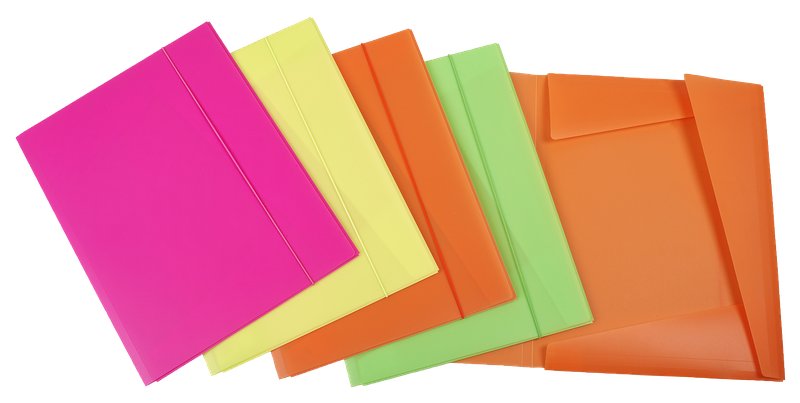 Cartellina con elastico - polipropilene - 42x32 cm - A3 - colori assortiti