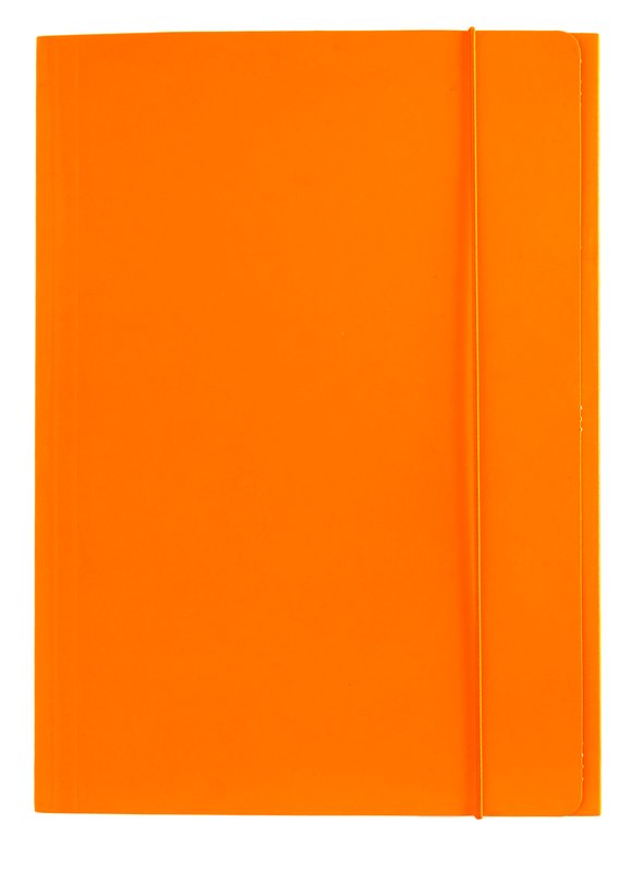 Cartellina con elastico - cartoncino lucido - 33x24 cm - arancio
