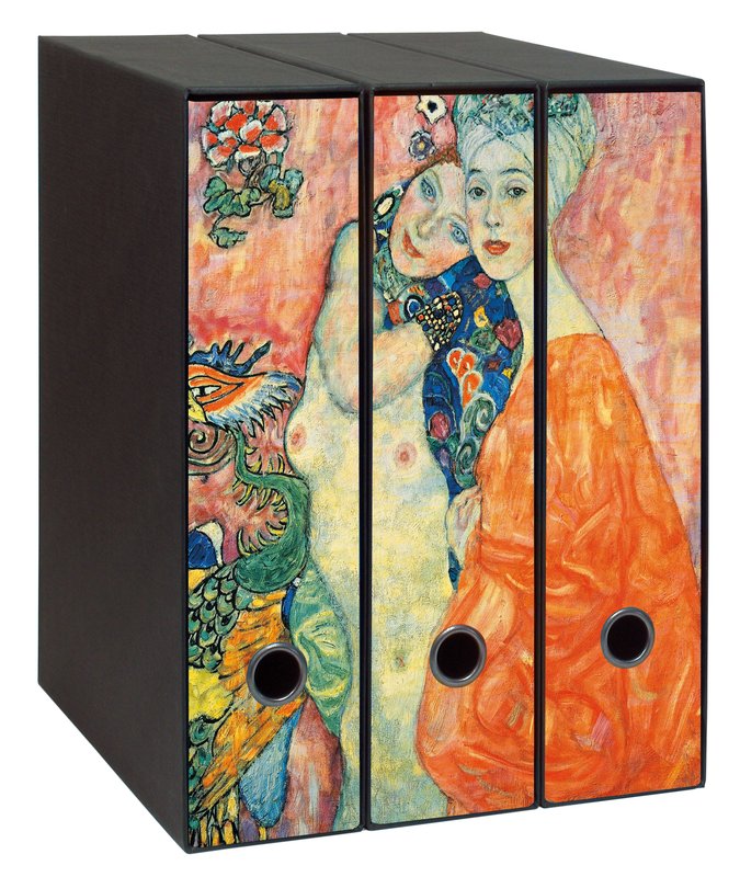 Set 3 raccoglitori  Image - Formato Protocollo - Dorso 8 cm - Gustav Klimt - Le amiche