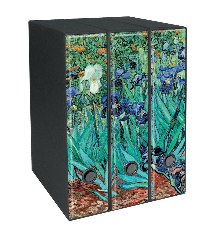 Set 3 raccoglitori  Image - Formato Protocollo - Dorso 8 cm - Vincent van Gogh - Iris