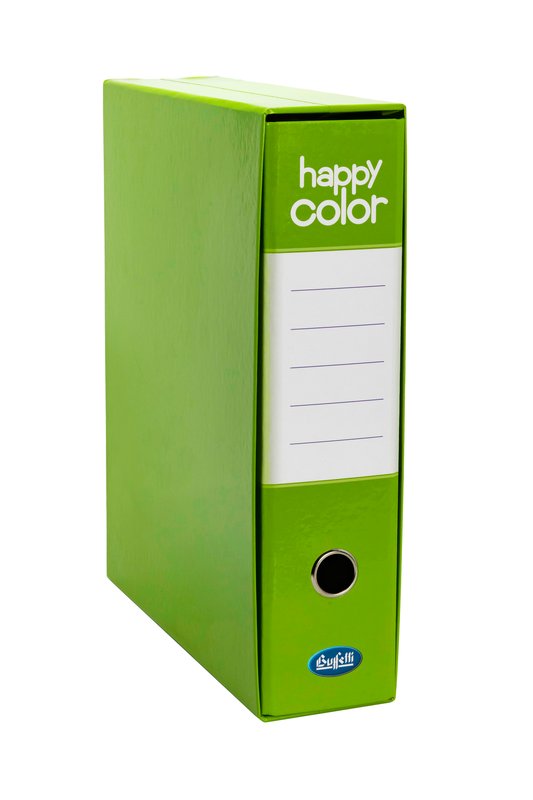Raccoglitore Happy Color - Formato Protocollo - Dorso 8 cm - verde - IN CONVENZIONE
