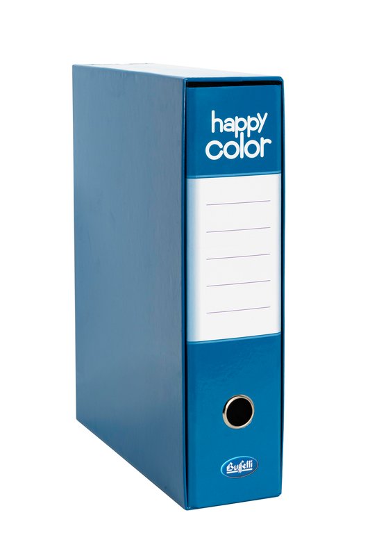 Raccoglitore Happy Color - Formato Protocollo - Dorso 8 cm - blu - IN CONVENZIONE