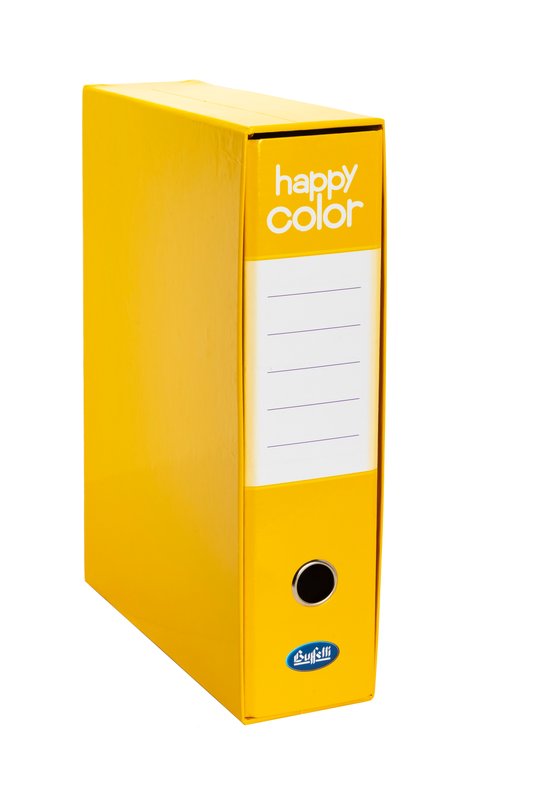 Raccoglitore Happy Color - Formato Protocollo - Dorso 8 cm - giallo - IN CONVENZIONE