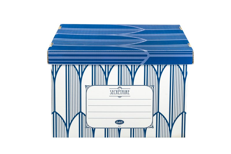 Scatola con coperchio Secretaire - 47x39x31 cm  - blu