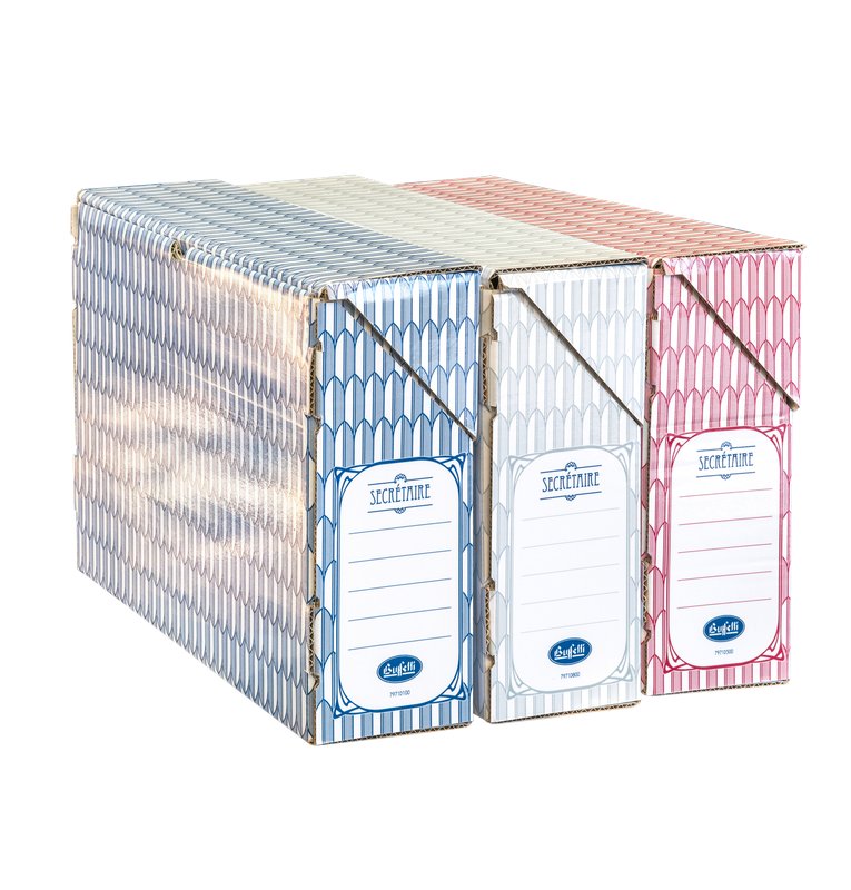 Scatola archivio Secretaire - Dorso 10 cm - 25x35,5 cm - blu
