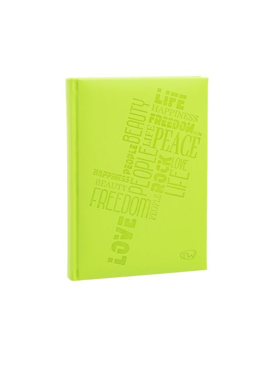 Agenda giornaliera in sintetico, blocco fisso - 2026 - 14,5x20,5 cm - verde mela