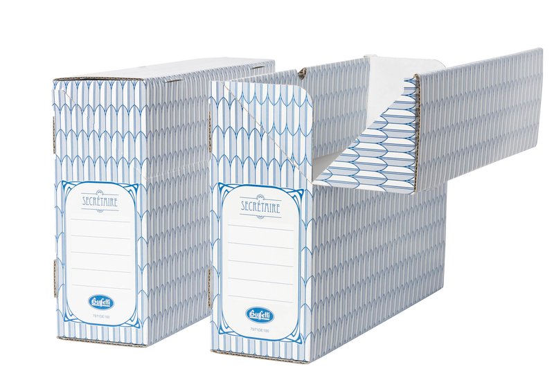Scatola archivio Secretaire - Dorso 10 cm - 25x35,5 cm - blu