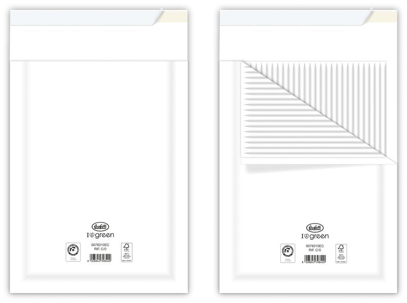 Buste imbottite 100% in carta - Formato interno 15x21 cm