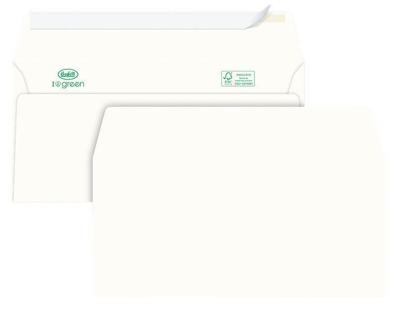 Buste commerciali senza finestra - Chiusura adesiva con strip - 11x23 cm 100 g - conf. 25 pz.