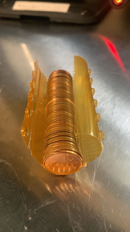 Portamonete in plastica per monete euro - 0,02 €
