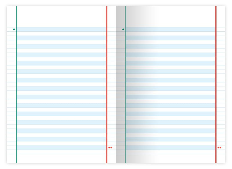Maxiquaderno Monocromo QI DSA - Rigatura C - Righe 4a e 5a elementare DSA - per disgrafia e dislessia