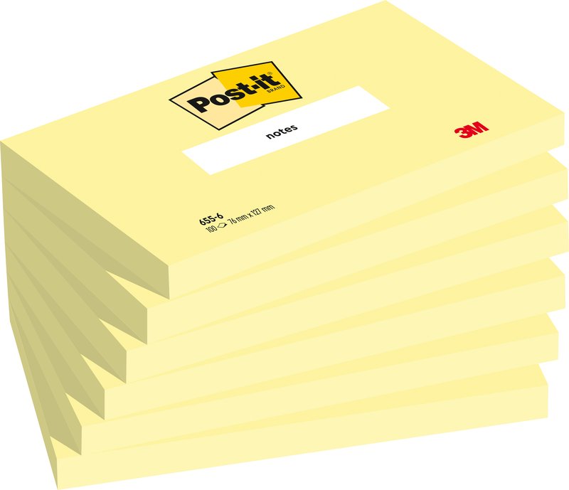Foglietti Post-it Note - 76x127 mm - Giallo Canary