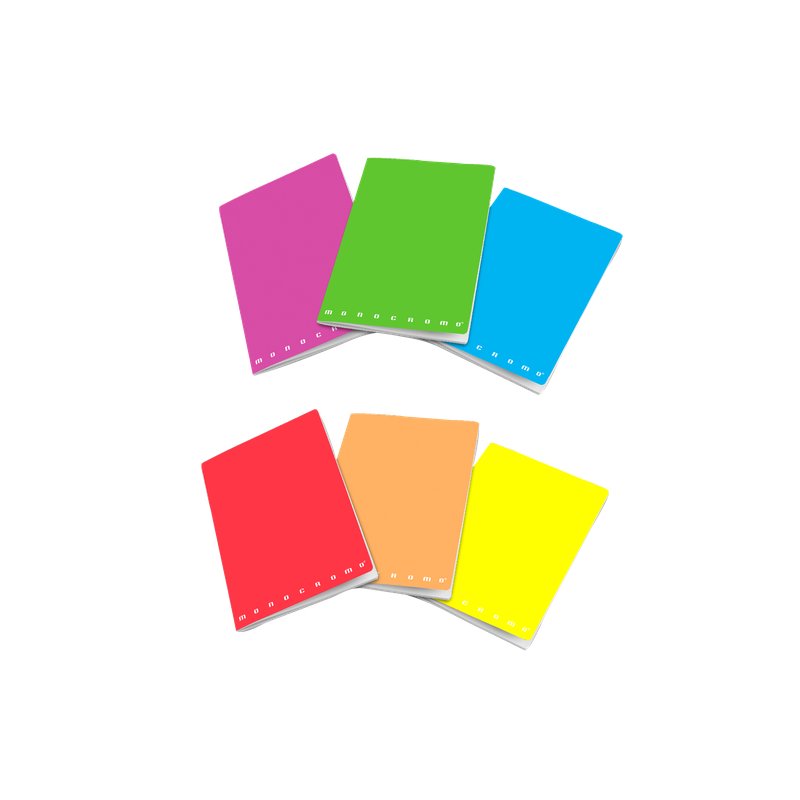 Maxiquaderni Monocromo Fluo  - Rigatura C - Righe 4a e 5a elementare - 80 g - copertine assortite