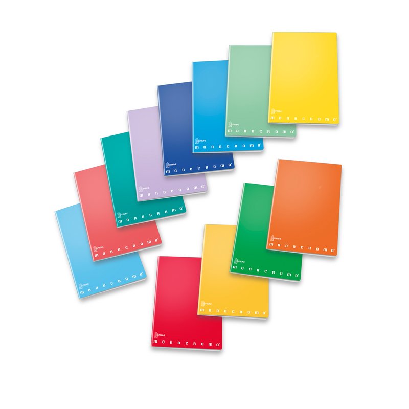 Maxiquaderni Monocromo alta foliazione - Rigatura A - Righe 1a e 2a elementare - 100 g - copertine assortite