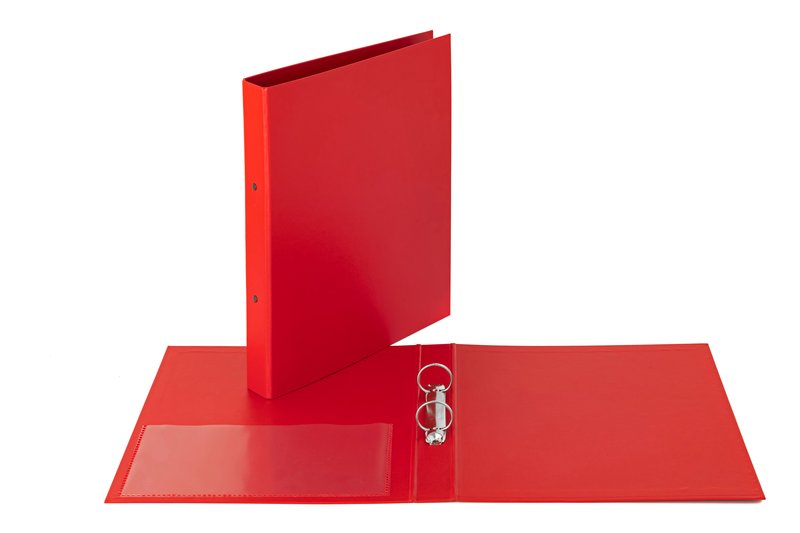 Cartella - 2 anelli tondi - Diametro 30 mm - 30x22- rosso
