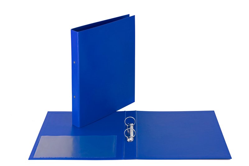 Cartella - 2 anelli tondi - Diametro 30 mm - 30x22- blu