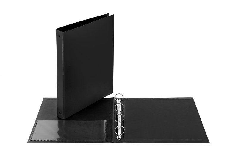 Cartella - 4 anelli tondi - Diametro 30 mm - 30x22- nero