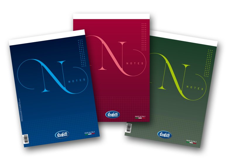 Blocco notes Notes - A4  - 5M - Quadretto da 5mm - punto metallico - 50 fogli da 55g/mq