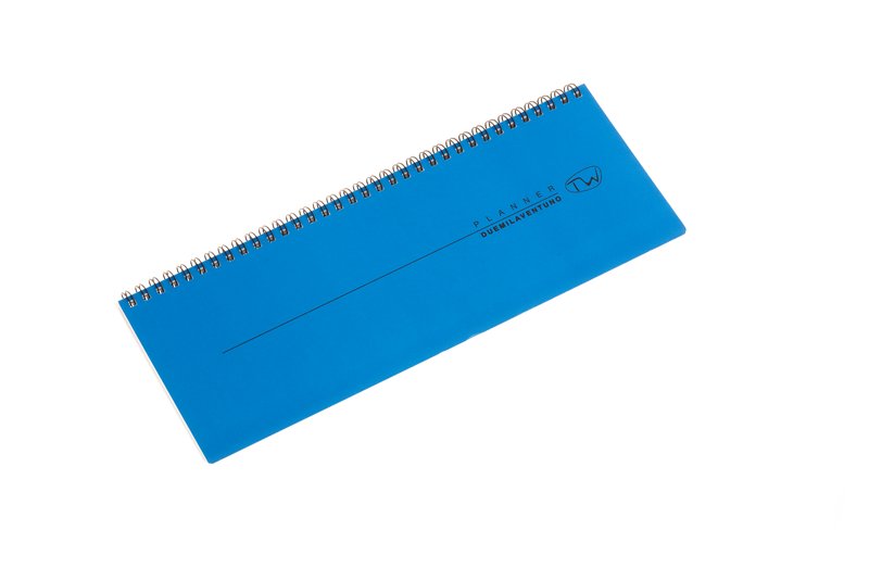 Planner settimanale con spirale - 12 mesi orizzontale - in sintetico - blocco fisso -  2026 - colori assortiti 29,2x10,3 cm