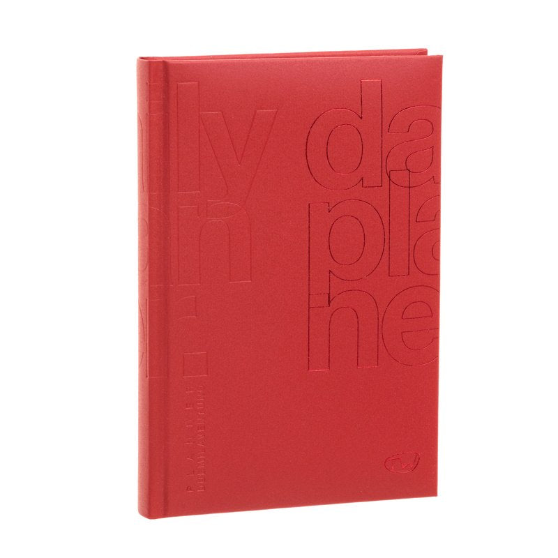Agenda giornaliera 12 mesi - 2026 - 11x16,5 cm - sab/dom accoppiati - rosso
