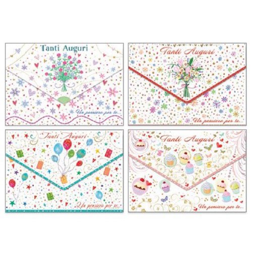 Bustine portasoldi assortite 12x18 conf. da 12 pz