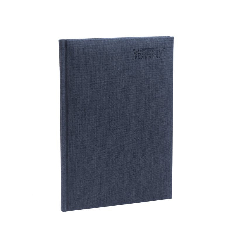 Agenda settimanale tavolo 12 mesi - 2026 - 17x24 cm - copertina sintetico - interno fisso - blu