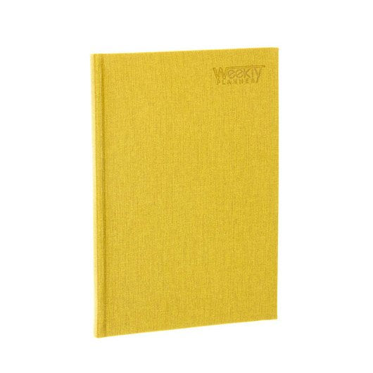 Agenda settimanale tavolo 12 mesi - 2026 - 17x24 cm - copertina sintetico - interno fisso - verde lime